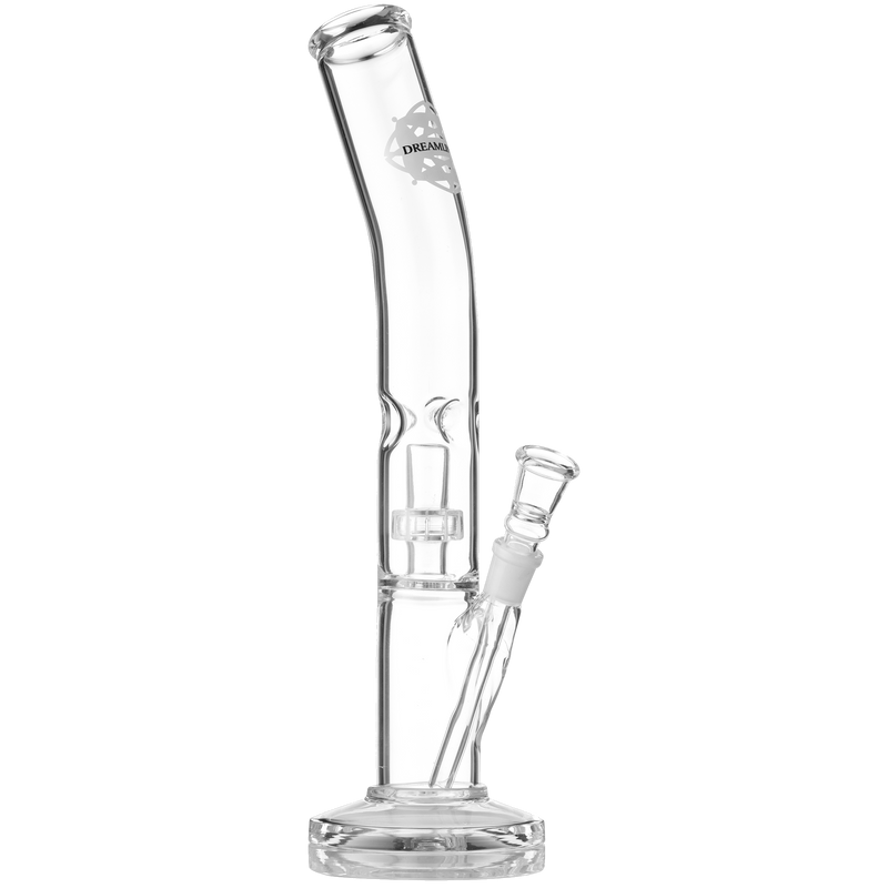 Dreamliner Glasbong, gebogen, Ice+Percolator, 33 cm, Chillum 14,5er Schliff Frontansicht World of Smoke
