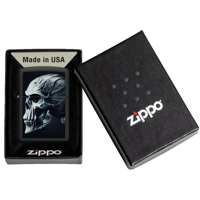 Zippo 60006893 218 Cyberpunk Skull Frontansicht World of Smoke