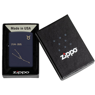 Zippo 60006933 239 Zodiac Taurus Design Frontansicht World of Smoke