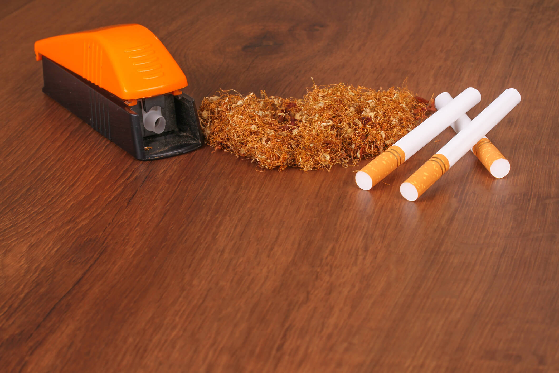 Stopfmaschine mit selbstgedrehten Zigaretten
