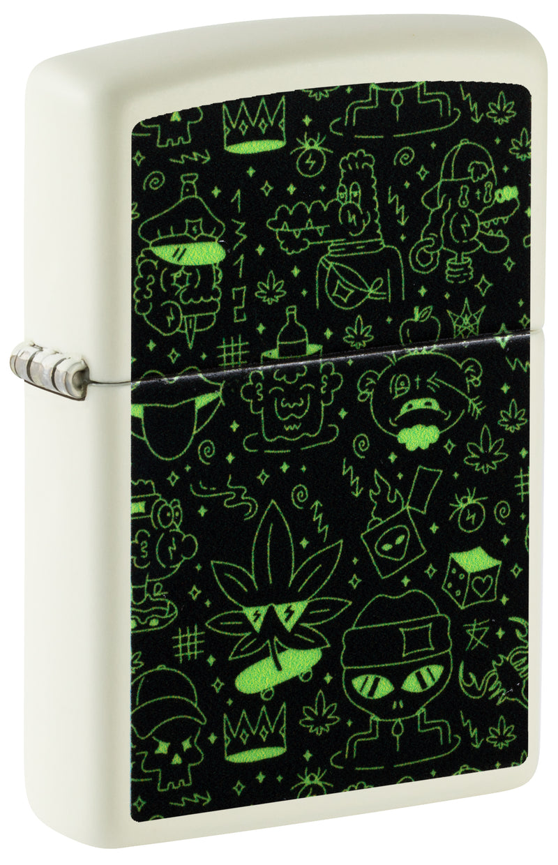 Zippo 60007390 49193 Doodle Cannabis Design