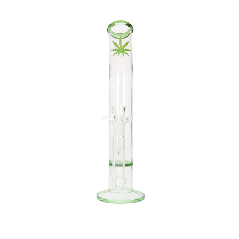 Super Heroes Glasbong Hanfblatt mit Honeycomp, 37,5 cm