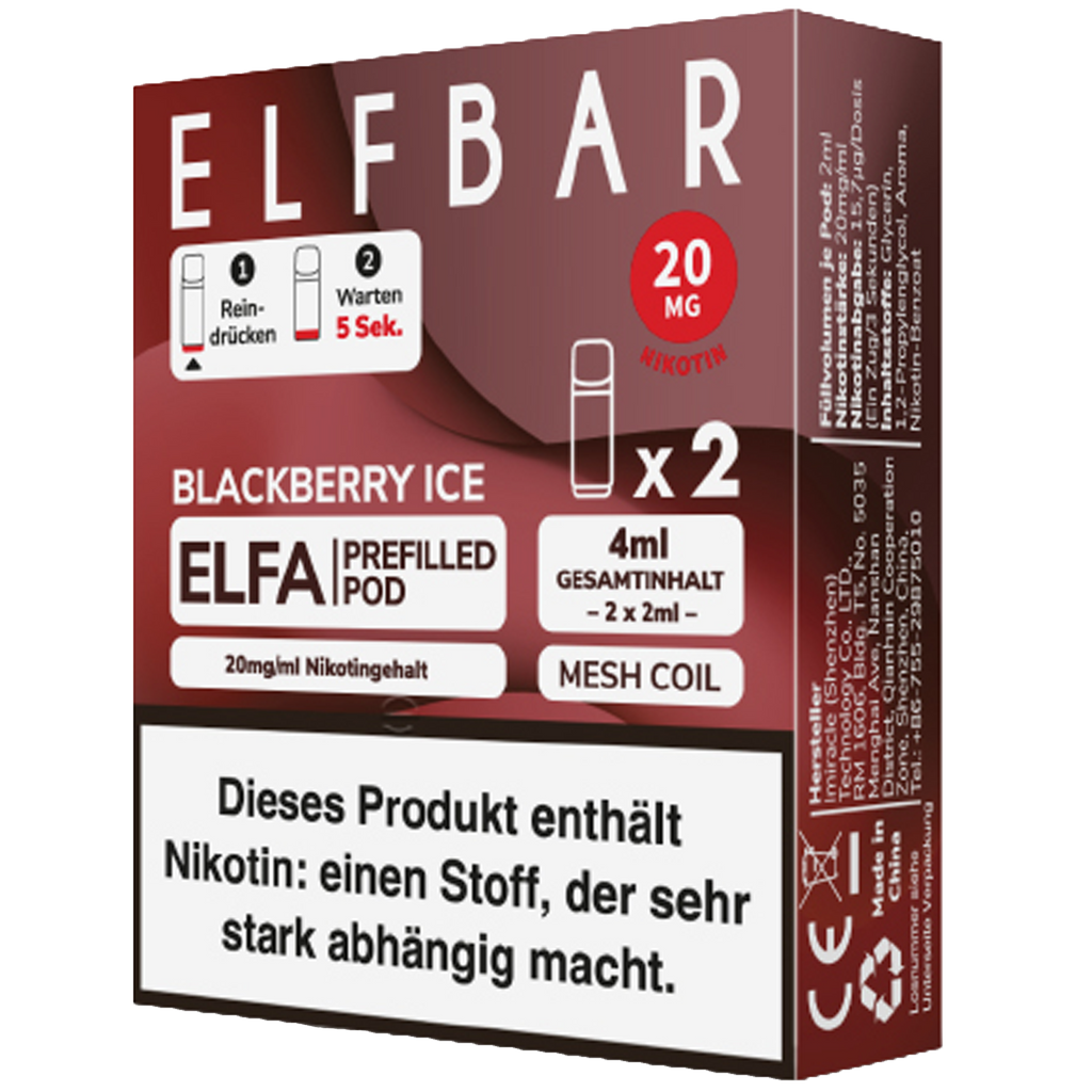 elfbar pods bayern Pods - ELFBAR ELFA 2 Pods Blackberry Ice