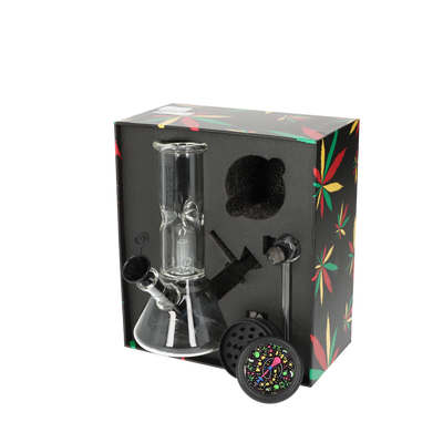 Super Heroes Geschenkset: Mini Glasbon, Grinder, Pfeife