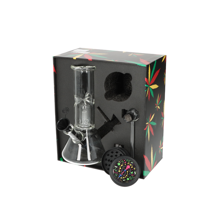 Super Heroes Geschenkset: Mini Glasbon, Grinder, Pfeife