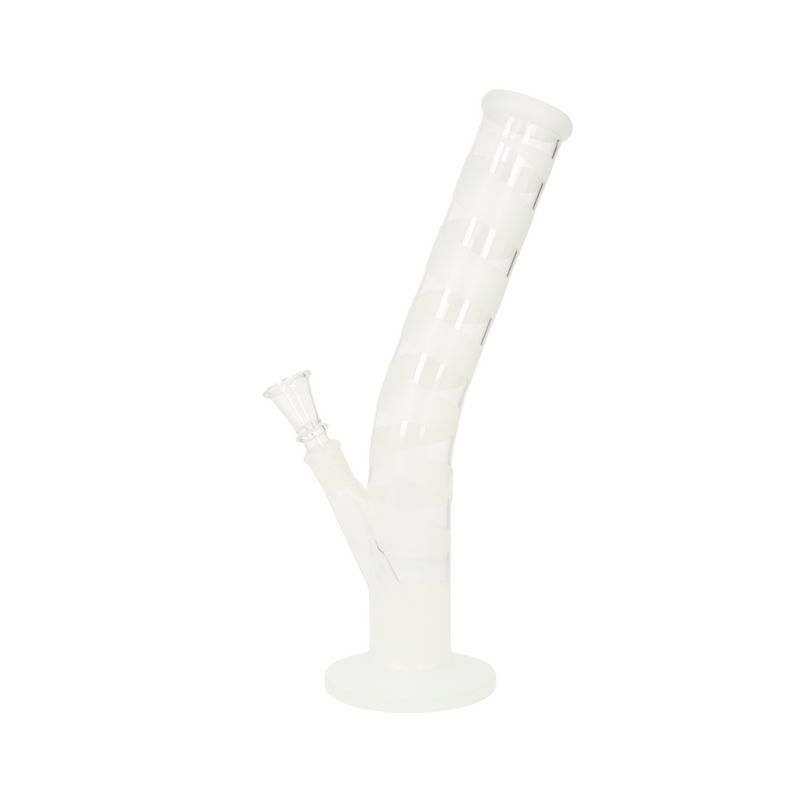 Super Heroes Glasbong Zylinder, transparent/sandgestrahlt, H. 36,5 cm Ø 4,7 cm