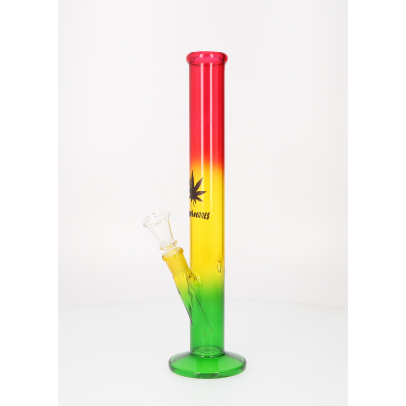 Super Heroes Glasbong Zylinder, Jamaika, H. 35,5 cm Ø 3,7 cm