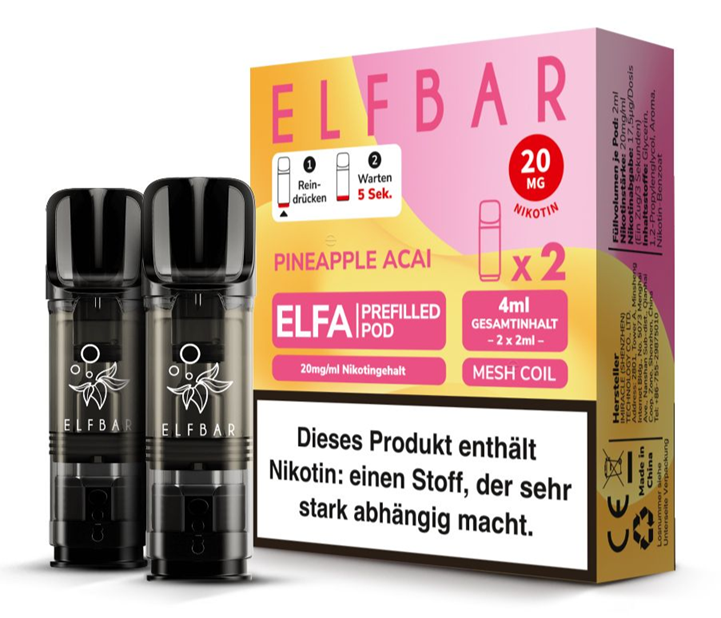ELFBAR ELFA 2 Pods Pineapple Acai- 20mg/ml