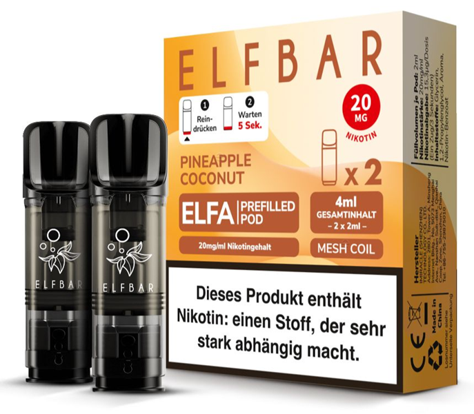 ELFBAR ELFA 2 Pods Pineapple Coconut- 20mg/ml
