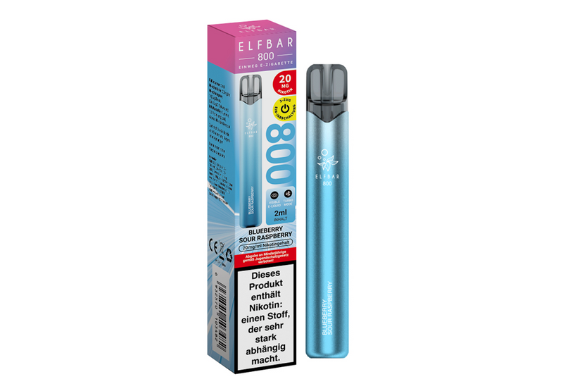 ELFBAR Einweg E-Zigarette Blueberry Sour Raspberry 20mg/ml bis zu 800 Puffs
