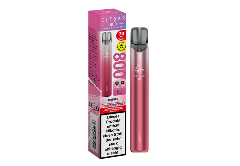 ELFBAR Einweg E-Zigarette Cherry 20mg/ml bis zu 800 Puffs