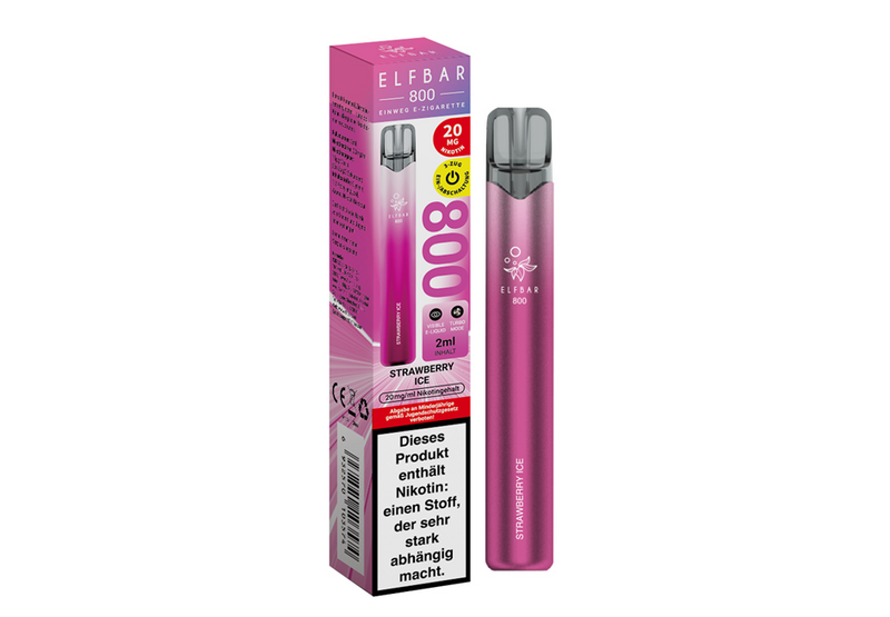 ELFBAR Einweg E-Zigarette Strawberry Ice 20mg/ml bis zu 800 Puffs