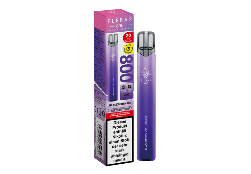 ELFBAR Einweg E-Zigarette Blackberry Ice 20mg/ml bis zu 800 Puffs
