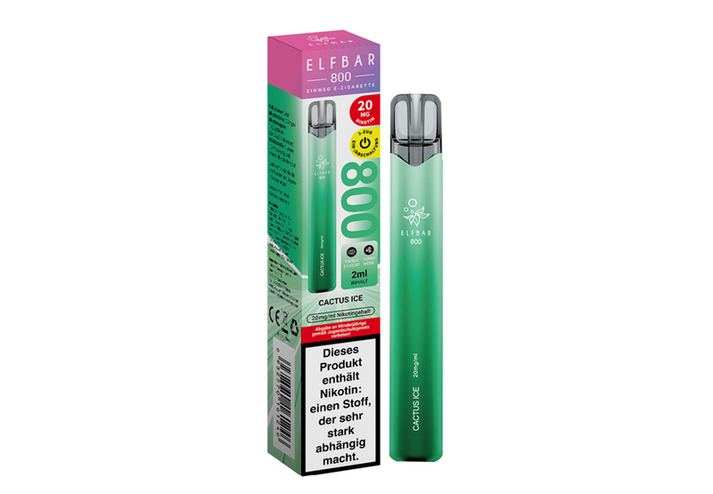 ELFBAR Einweg E-Zigarette Cactus Ice 20mg/ml bis zu 800 Puffs