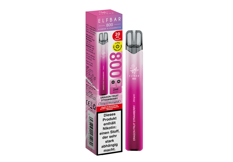 ELFBAR Einweg E-Zigarette Dragon Fruit Strawberry 20mg/ml bis zu 800 Puffs