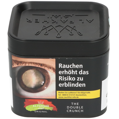 Al Fakher 200 g The Double Crunch, Doppelapfel Frontansicht World of Smoke