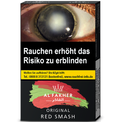 Al Fakher Tabak Red Smash 25gr Frontansicht World of Smoke