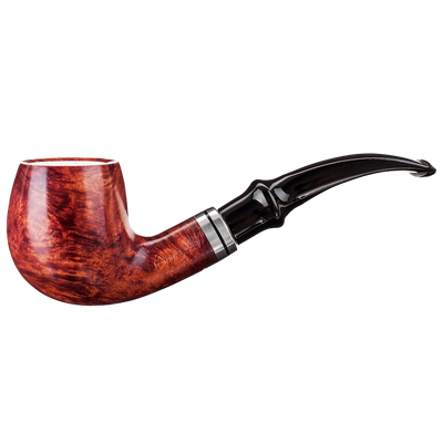 Angelo Pfeife gebogen2 Meerschaumeinsatz Frontansicht World of Smoke