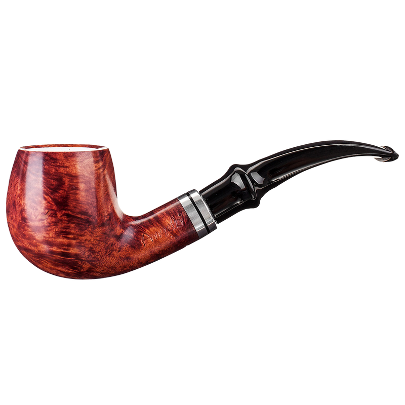 Angelo Pfeife gebogen2 Meerschaumeinsatz Frontansicht World of Smoke