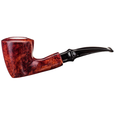 Angelo Pfeife leicht gebogen Meerschaumeinsatz Frontansicht World of Smoke