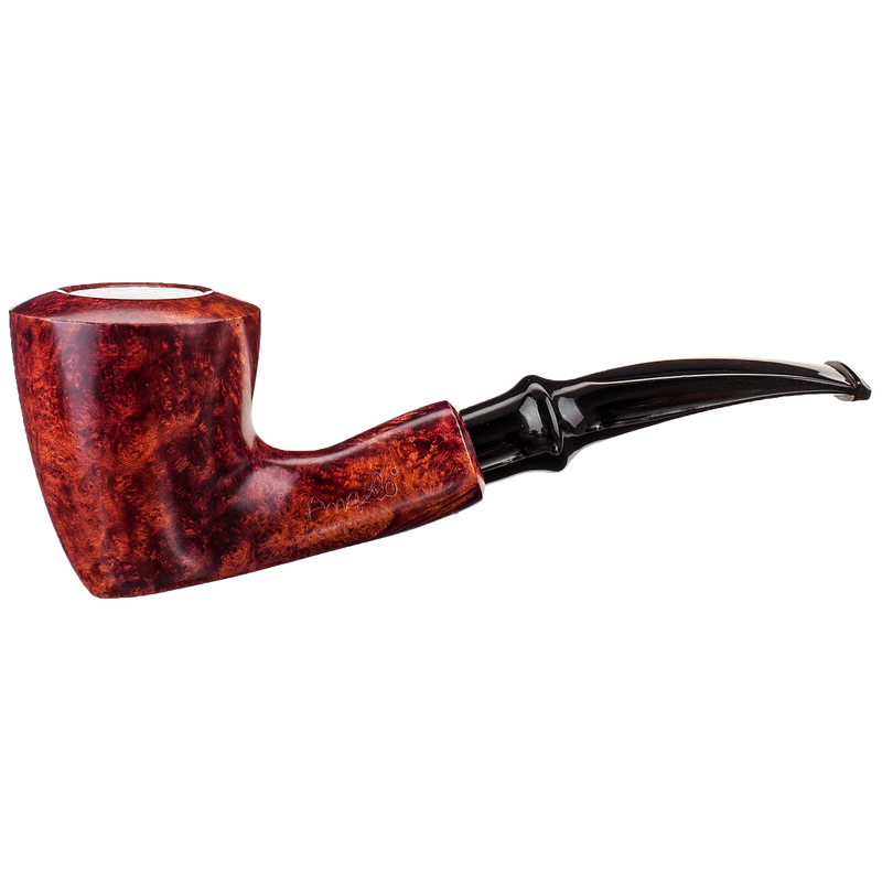 Angelo Pfeife leicht gebogen Meerschaumeinsatz Frontansicht World of Smoke