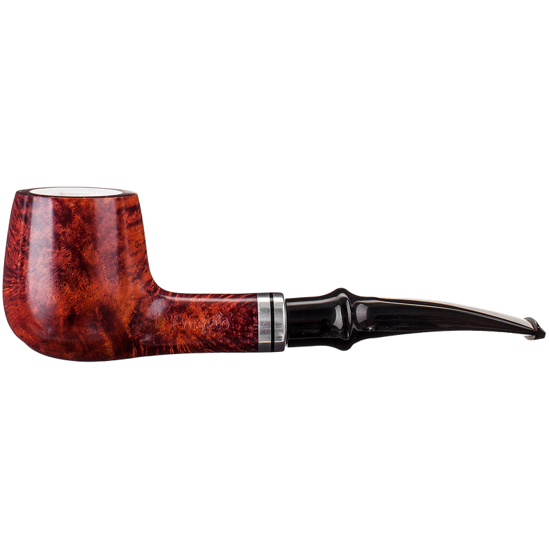 Angelo Pfeife leicht gebogen2 Meerschaumeinsatz Frontansicht World of Smoke