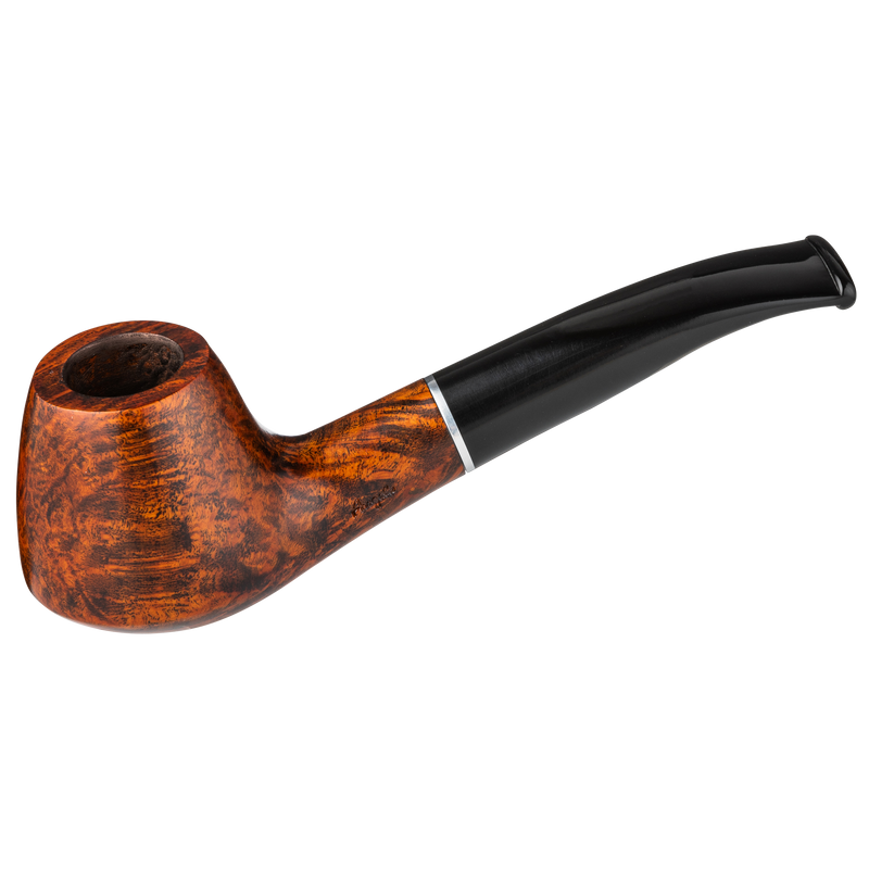 Angelo Pfeife Mod. 15 braun leicht gebogen Ring Frontansicht World of Smoke