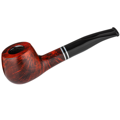 Angelo Pfeife Mod. 9 rot braun leicht gebogen Ring Frontansicht World of Smoke