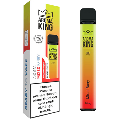 Aroma King Einweg E-Zigarette Mixed Berry Frontansicht World of Smoke