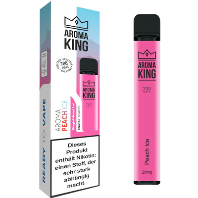 Aroma King Einweg E-Zigarette Peach Ice Frontansicht World of Smoke