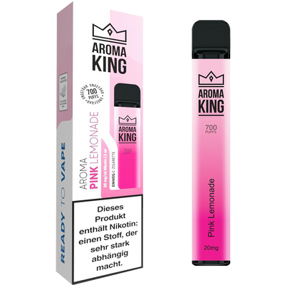 Aroma King Einweg E-Zigarette Pink Lemonade Frontansicht World of Smoke