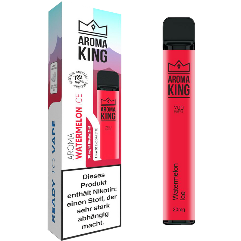 Aroma King Einweg E-Zigarette Watermelon Ice Frontansicht World of Smoke
