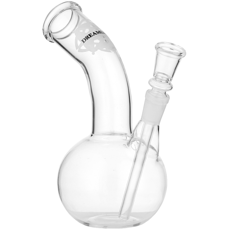 Dreamliner Glasbong gebogen 18cm Chillum 14,5er Schliff Frontansicht World of Smoke