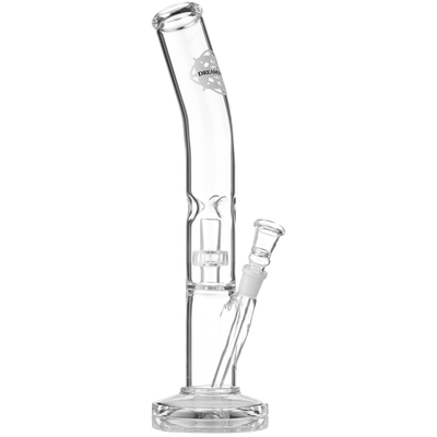 Dreamliner Glasbong, gebogen, Ice+Percolator, 33 cm, Chillum 14,5er Schliff Frontansicht World of Smoke