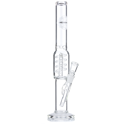 Dreamliner Glasbong Ice gerade Percolator 40cm Chillum 18er Schliff Frontansicht World of Smoke