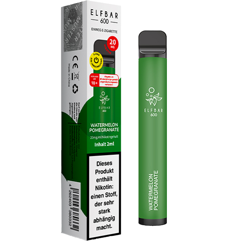 ELFBAR Einweg E-Zigarette Watermelon Pomegranate Frontansicht World of Smoke