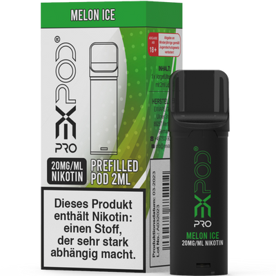 EXPOD Pro POD Melon Ice 20mg/ml ca 600 Züge Frontansicht World of Smoke