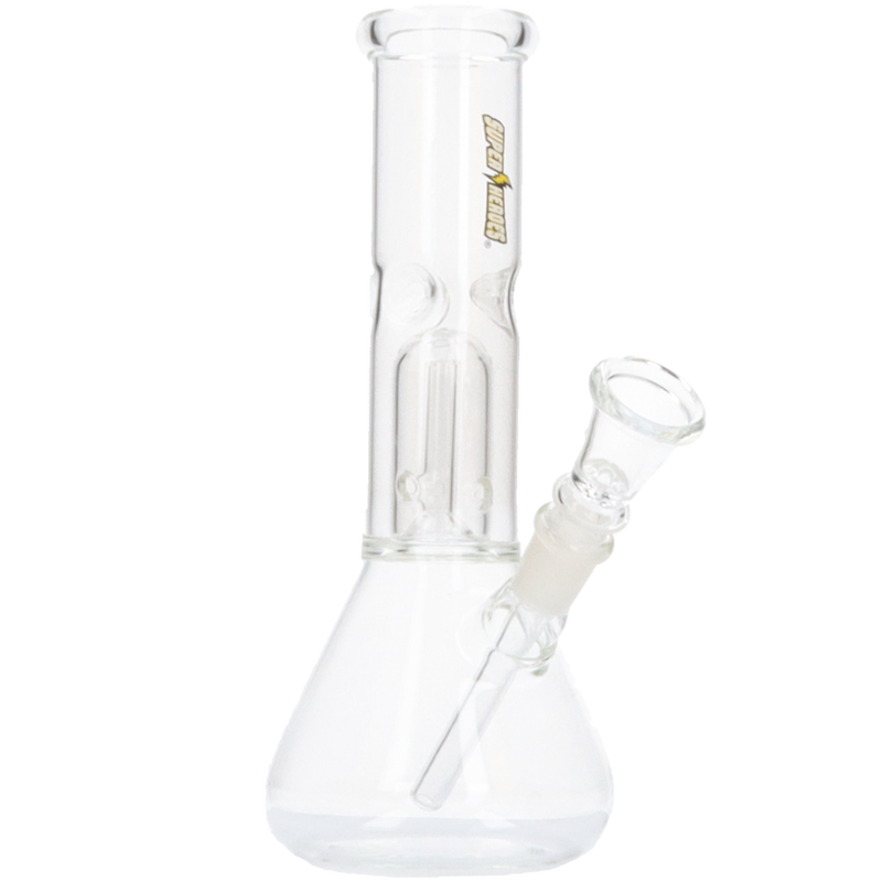 Glasbong Ice + Percolator konisch transparent Frontansicht World of Smoke