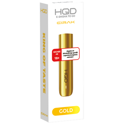 HQD Cirak Basisgerät gold Frontansicht World of Smoke