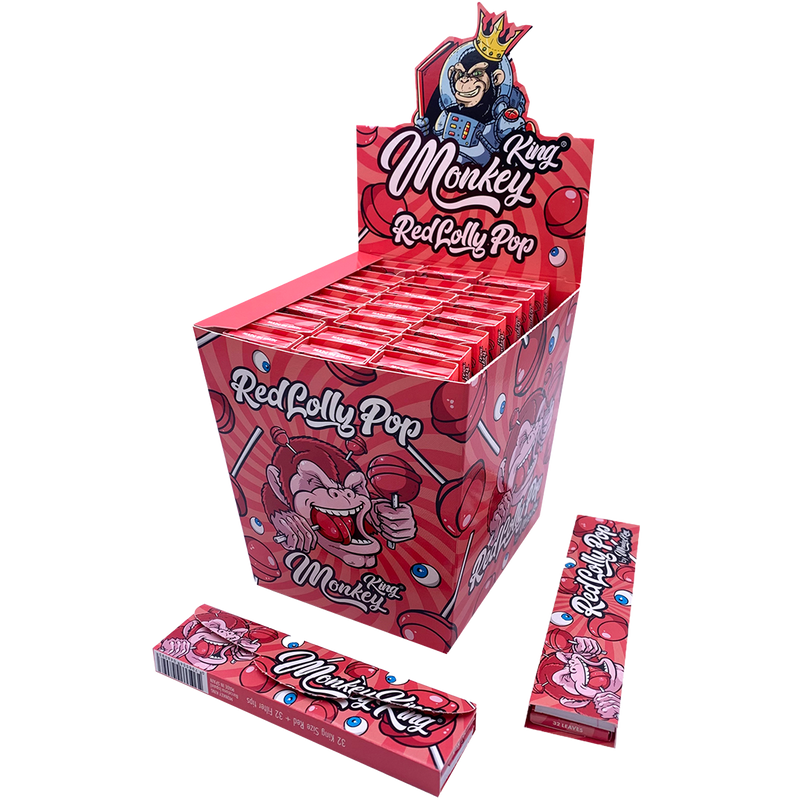 Monkey King KS Slim Smell Pack Red Lolly Pop Frontansicht World of Smoke