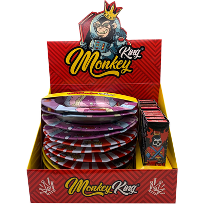 Monkey King Paper KS + Tips + Aschenbecher Frontansicht World of Smoke