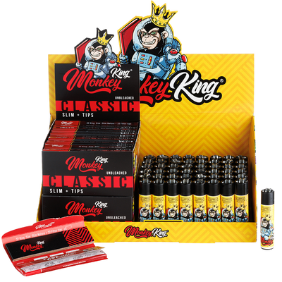 Monkey King Monkey Papers KS + Tips + Clipper Frontansicht World of Smoke