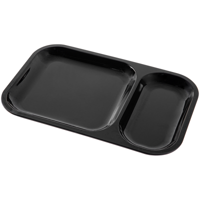 Rolling Tray 23x15 cm schwarz Frontansicht World of Smoke