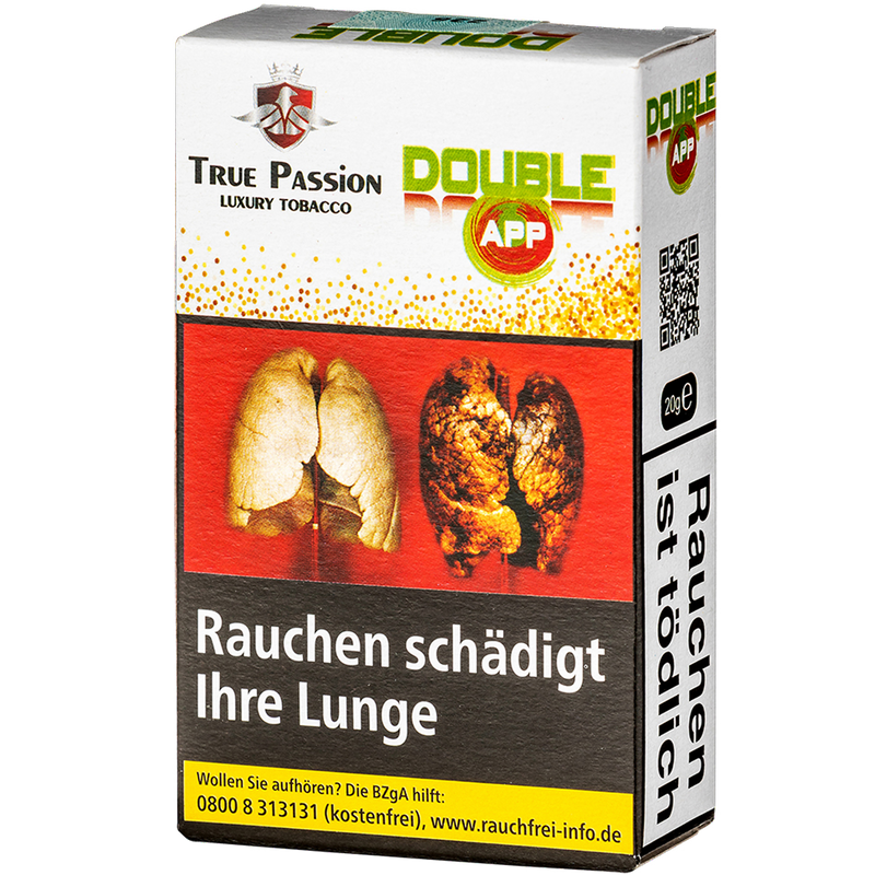 True Passion 20g Double APP, Doppel Apfel Fontansicht World of Smoke
