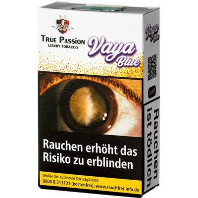 True Passion 20g Vaya Blue, Blaubeere/Traube Frontansicht World of Smoke