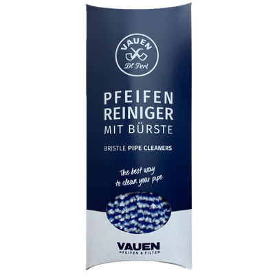 Vauen Pfeifenreiniger blauweiß 20er Packung Frontansicht World of Smoke