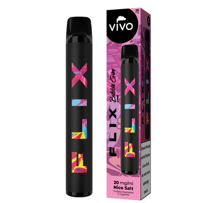 VIVO FLIX 700 Einweg E-Zigarette Bubble Gum 20mg/ml ca. 700 Züge Frontansicht World of Smoke