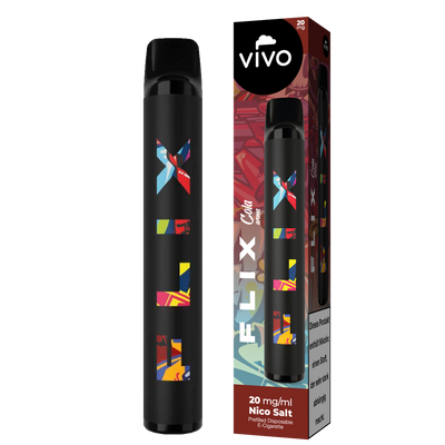 VIVO FLIX 700 Einweg E-Zigarette Cola 20mg/ml ca. 700 Züge Frontansicht World of Smoke