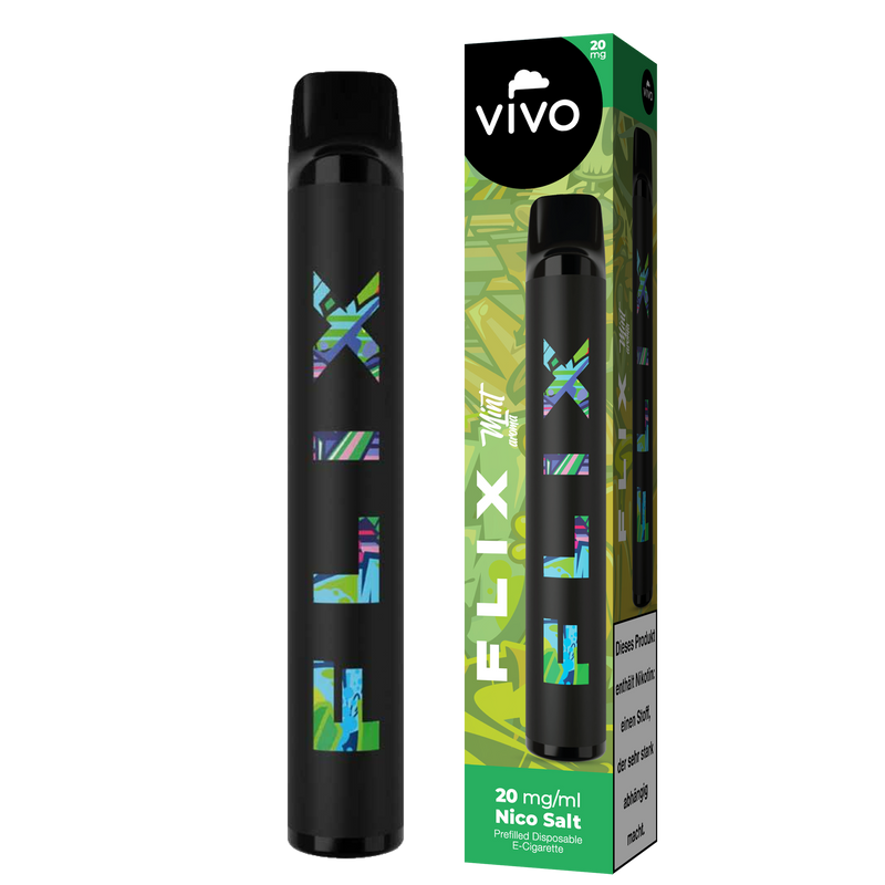 VIVO FLIX 700 Einweg E-Zigarette Mint 20mg/ml ca. 700 Züge Frontansicht World of Smoke