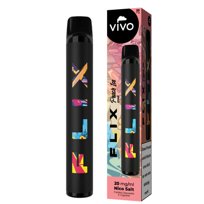 VIVO FLIX 700 Einweg E-Zigarette Peach Ice 20mg/ml ca. 700 Züge Frontansicht World of Smoke